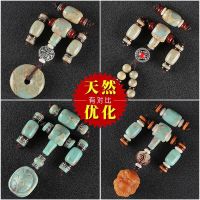 ﹍✈ Natural Shoushan Stone Accessories Set Small King Kong Xingyue Bodhizi Full Four-Piece Package Wenwan Buddha Beads Bracelet Accessories