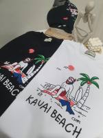 Oversized เสื้อยืดโอเวอร์ไซส์ลายKauai Beach