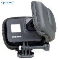 QIUNIU กระเป๋าใส่กล้องขนาดเล็กสีดำ,เคสกล่องป้องกันแบบพกพาสำหรับ Go Pro 8