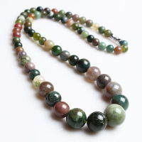 Indian onyx Nature Stone Necklace For Women 68101214mm Quartz Semi-precious Stone Beaded Necklace,Party Gift