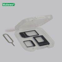 WAKEWO TF microSD card case sim card adapter Nano micro sim card tray eject needle pin tool transparent collection box