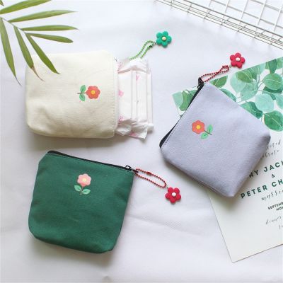 Sanitary Napkin Storage Bag Tampon Pads Coin Purse Bag Small Fresh Travel Makeup Lipstick Pouch Kawaii Data Cables Organizer