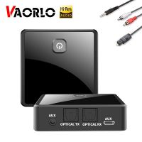 2 In 1 Bluetooth 5.0 Transmitter Receiver Wireless Adapter Low Latency 3.5mm AUX RCA Optical Audio Adapter For PC TV Car Speaker
