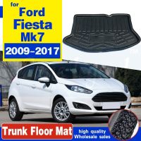 เหมาะสำหรับ Ford Fiesta Hatchback ที่รองเท้าแผ่นรองเท้าในรถพรมกระโปรงหลังรถหลัง2009-2017พรมปูพื้น2010 2011 2012 2013 2014 2015 2016