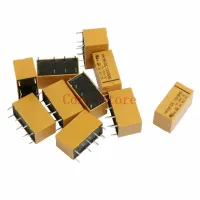 10ชิ้น Dc 3V/5V/9V/12V/24V ขดลวด Dpdt 8 Pin รีเลย์แม่เหล็กไฟฟ้าประเภท Pcb Hk19f-Dc3v/5V/9V/12V/24v-Shg 2no 2nc