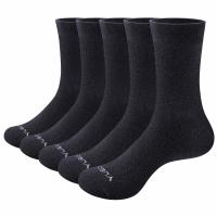 YUEDGE Men Breathable Thin Lightweight Cotton Casual Formal Office Business Dress Socks For Size 37-46 EU(5 Pairs/Pack) Socks