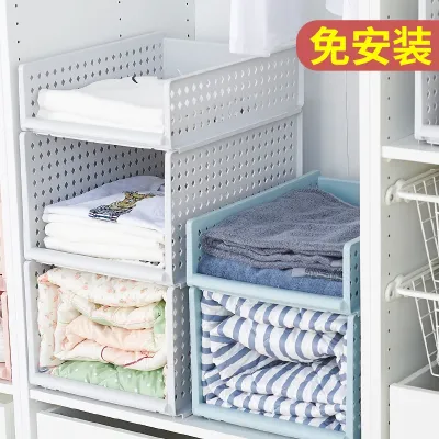 [COD] Wardrobe multi-layer storage artifact basket dormitory layered finishing cabinet partition