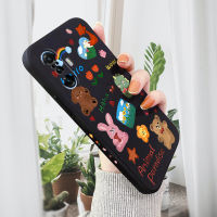 เคส Orico สำหรับ Xiaomi Redmi K40 K40 K40เล่นเกม K40S โปร์การ์ตูนสัตว์เคสโทรศัพท์ลายขอบสี่เหลี่ยมของเหลวปลอกซิลิโคนคลุมทั้งหมดเคสป้องกันกล้อง