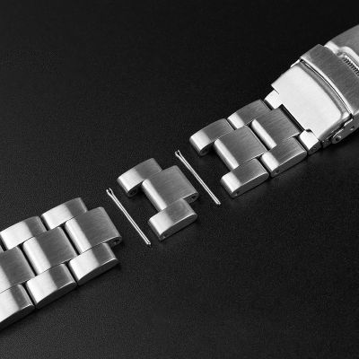 HotFine เหล็กสายนาฬิกาข้อมือสำหรับ Seiko 5น้ำผีชุด SRPD63สแตนเลสสายนาฬิกา SKX007ดำน้ำนาฬิกาโซ่นาฬิกาผู้ชาย