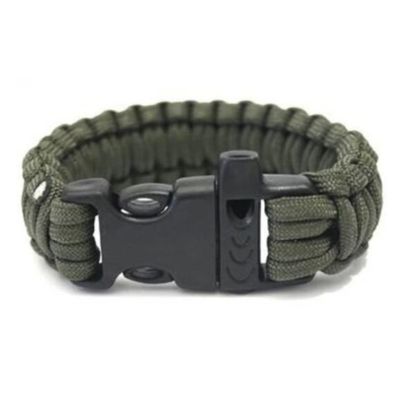 1pc 24.5cm Core Outdoor Camping 550 Paracord Cord Emergency Survival Rope with Whistle Tools