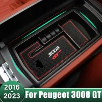 ที่เท้าแขนคอนโซลรถกลางถาดใส่ภาชนะกล่องเก็บของสำหรับ Peugeot 3008 GT Hybrid 2016 2017 2018 2019 2020 2021 2022 2023