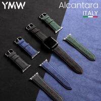 YMW ALCANTARA Strap for Apple Watch Band 45mm 44mm 41mm 49mm Suede Leather อุปกรณ์เสริมสําหรับ iWatch Ultar 8 7 6 SE