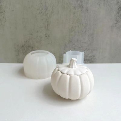 Silicone Mold Home Ornaments Plaster Cement Halloween Pumpkin Aromatherapy Candle Creative