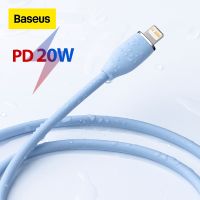 YJ จำหน่ายให้ดี】ซิลิกาเหลวจาก Baseus 20W PD USB Type C สายสำหรับ iPhone 13 12 Pro Xs Max สายสายรับส่งข้อมูล MacBook iPad ชาร์จเร็ว