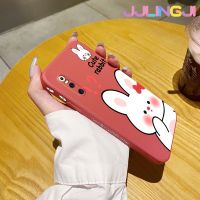 Jlingji เคสสำหรับ Vivo X27 Pro V27 Pro 5G V27E การ์ตูนกระต่ายน่ารักนิ่มเคสมือถือด้านข้างบางลายขอบสี่เหลี่ยมเคสซิลิโคนเคสนิ่มเคสป้องกันการกระแทก