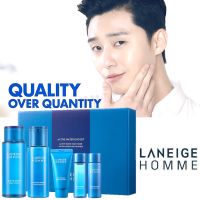 LANEIGE Homme Active Water Duo Set (Include 5items) ชุดผลิตภัณฑ์บำรุงฟื้นฟูปลุกความสดชื่นให้ผิวหน้าผู้ชายสูตรพรีเมี่ยมสินค้านำเข้าจากเกาหลี