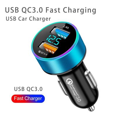 USB QC3.0 R 37.5W โทรศัพท์ที่ชาร์จไฟบนรถยนต์เร็ว5A R สำหรับ12 13 Pro Huawei Samsung โทรศัพท์มือถือ