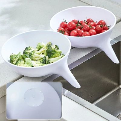 Drainer Food Basket Pasta Vegetables Water Drainer Baffle Cooking Kitchen Tools Silicone Drainer Food Draining Basket