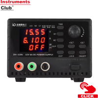 Instruments DH-3206 32V 6A DC แรงดันไฟฟ้าแหล่งเสถียรมินิระบบแหล่งจ่ายไฟ4ดิจิตอลตัวเลขแรงดันไฟฟ้าที่เสถียรพร้อมหน่วยความจำและฟังก์ชั่นเวลา OVP ป้องกันความปลอดภัย OCP