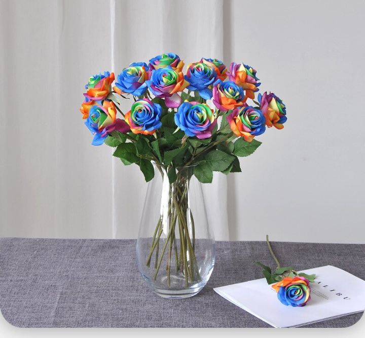 dt-hot-creative-high-simulation-colorful-rose-fake-flower-home-living-room-decoration-decoration-rolled-edge-flower-wedding-photo-propsth