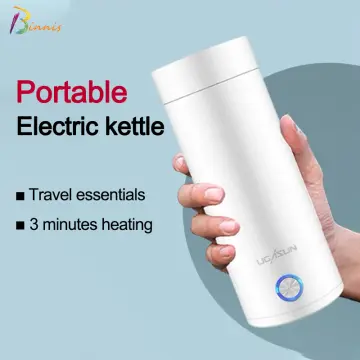 400ML Portable Electric Kettle Thermal Cup Coffee Tea Coffee Travel Water  Boiler Temperature Control Smart Water Kettle Thermos in 2023