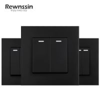 ◄ Wall Switch 220V 16A Rocker Switch Light Switch 1/2/3/4 Gang 1/2/3 Way On/OffBlack Plastic EU/FR USB PLUG Electrical Sockets