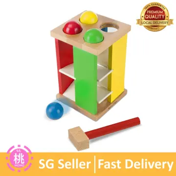 Melissa & Doug Deluxe Pounding Bench Wooden Toy With Mallet 