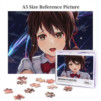 Your Name Mitsuha X Taki (26) Wooden Jigsaw Puzzle 500 Pieces Educational Toy Painting Art Decor Decompression toys 500pcs
