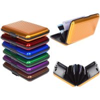 【CC】❇❀  1 Pc Hard Men Aluminum Bank Card Holder Blocking Wallet Credit Anti-RFID Scanning