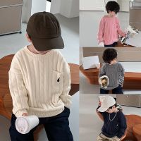 Boys Girls Knit Pullover Children Winter Clothes Cotton Pony pattern Sweatersuit Casual Chunky Cable Knit Baby Sweater Clothes