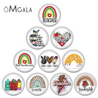 Colorful Rainbow Apple Teacher Praise 10pcs 10mm 12mm 14mm 20mm 25mm Handmade Photo Glass Cabochons DIY Making Accessories DIY accessories and others