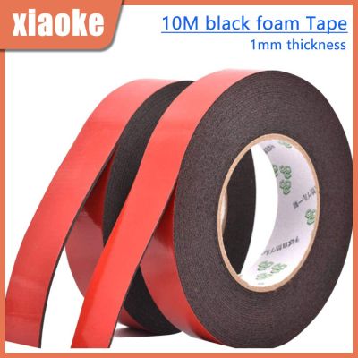 10M Black Foam Tape Strong Bond Double Tape 1/2pcs Waterproof Double-sided Adhesive Wide For Mounting Fixing Pad Sticky 10-30mm Adhesives  Tape