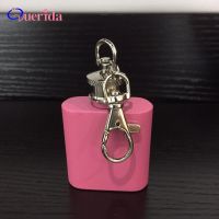 2Pcs/Set Mini 1oz Stainless Steel Hip Flask New High Quality Pink Cute Whiskey Bottle Alcohol Hip Flask With Keychain Drinkware