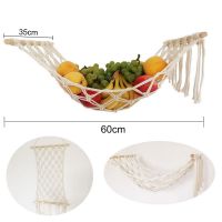 Creative Fruits and Vegetables Handmade Cotton Rope Woven Hanging Basket Fruit Hammock Vegetable Net Bag Kitchen Supplies