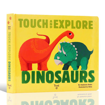 Original English picture book twirl dinosaurs touch and explore cardboard touch Book Stem science learning evolution