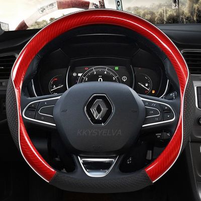 Car Steering Wheel Cover Leather For Renault Scenic Clio Laguna 2 3 4 5 Kangoo Fluence Megane Trafic Talisman Twingo Kaptur