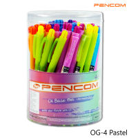 Pencom OG04 ด้ามสีหวาน ปากกาหมึกน้ำมันแบบกด