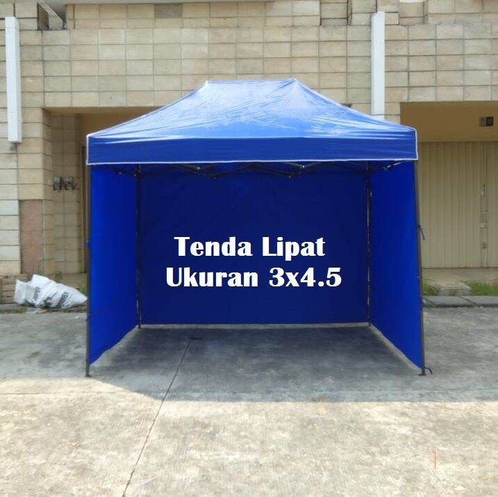 Tenda Lipat 3x4 5 Lengkap Dinding Polos 3 Sisi Lazada Indonesia