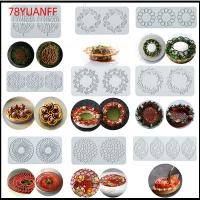 78YUANFF ใบไม้ Bakeware แม่พิมพ์อบ ของหวาน แม่พิมพ์ซิลิโคน เครื่องมือตกแต่งเค้ก เสื่อ Fondant แม่พิมพ์ลูกไม้เค้ก