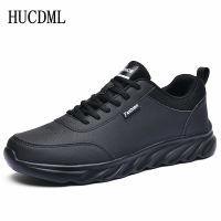 HUCDML PU Leather Casual Shoes for Men Ultralight Mens Sneakers Autumn Winter Male Footwear Big Size 46 47 Support Dropshipping