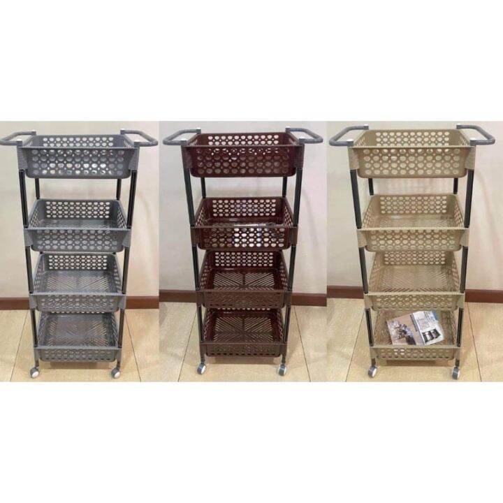 Multipurpose Basket Wagon With Wheels in 4 Layers Lazada PH