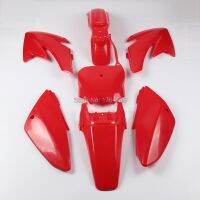 “：{}” Red Plastic Covers Fairing Kits CRF70 Dirt Pit Bike Procket Bike Xmotos Baja DR50 49 50Cc 70 90 110 Kayo HK 160