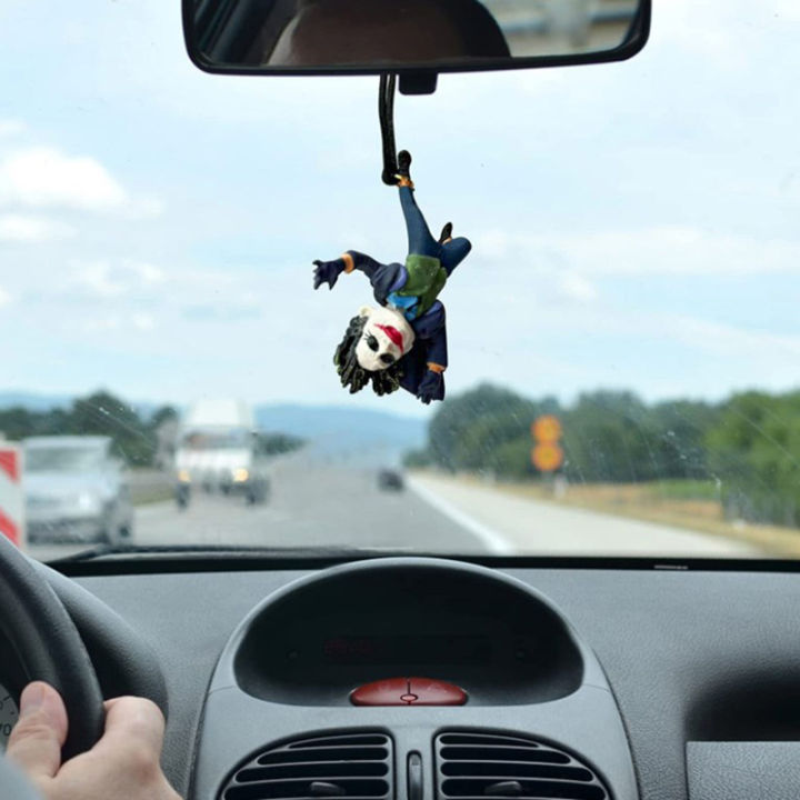 amazing-boxe-จี้รูปตัวตลกอะนิเมะแบบแขวนสำหรับโจ๊กเกอร์ตกแต่งรถยนต์กระจกมองหลังรถยนต์อุปกรณ์ตกแต่งภายในของขวัญ