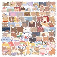 Cartoon Korean Bear Graffiti Sticker Decoration Motorcycle Notebook Waterproof  Kawaii Decals Sticker Kids Toys