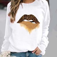 Woman Pullovers Clothing Ladies Spring Autumn Winter Hoodies Leopard Lip 2022 Style Womens Female O-neck Casual Sweatshirts