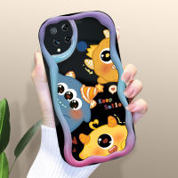 Kingsons เคสสำหรับ Realme C1 C11 2021 C12 C15 C17 C20 C2 C20A การ์ตูนเคสโทรศัพท์รูปอสูรกายพื้นน้ำมันครีมเคสนิ่มเคสซิลิโคนเคสป้องกัน