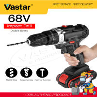 Vastar สว่านกระแทก88V,ไขควงไฟฟ้าไร้สายความเร็วสองระดับสว่านแบตเตอรี่ลิเธียม2ก้อนชุดเครื่องมือช่างอเนกประสงค์