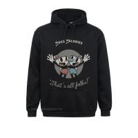 Mugs Melodies Cuphead Pullover Hoodie Men Premium Pullover Hoodie Game Mugman Cup Mouse Cartoon Animation Gamer Tees Plus Size