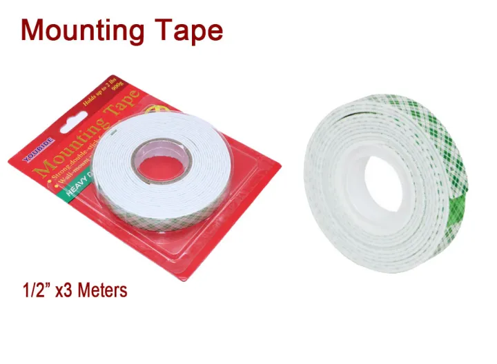 Youbide Double Sided Foam Mounting Tape 1 2 Inches To 11 2inches X 3meters Lazada Ph
