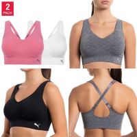 PUMA Seamless Sports Bra สปอร์ตบราไร้ตะเข็บ ผ้านุ่ม ยืด ใส่สบาย สายสามารถไขว้ได้ 2 แบบ ???